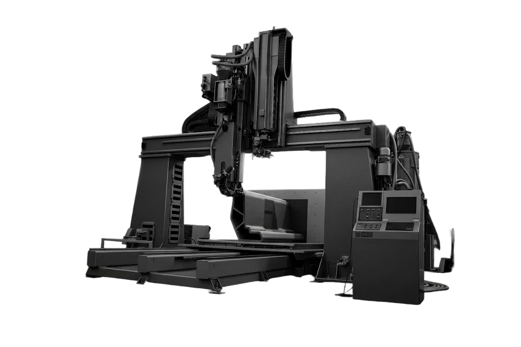 Large-format additive manufacturing gantry printer.
